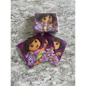 Doras Flower Adventure Lunch Dinner Napkins Birthday Party Supplies 16 Ct + 3